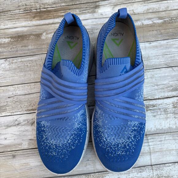 Align Celestia Shoes Sz 9M Marina Blue Fabric Upper Lightweight Nursing Slip On - Picture 3 of 9